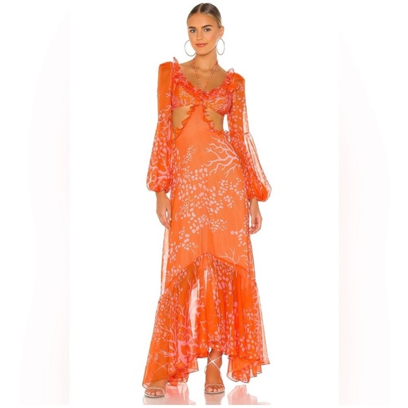 PatBO Dresses & Skirts - PatBO Coral Print Dress